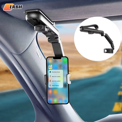 Sun Visor Phone Holder for Car Multifunctional 360° Rotating Sun Visor Cell Phone Holder with Iphone/Samsung/Android